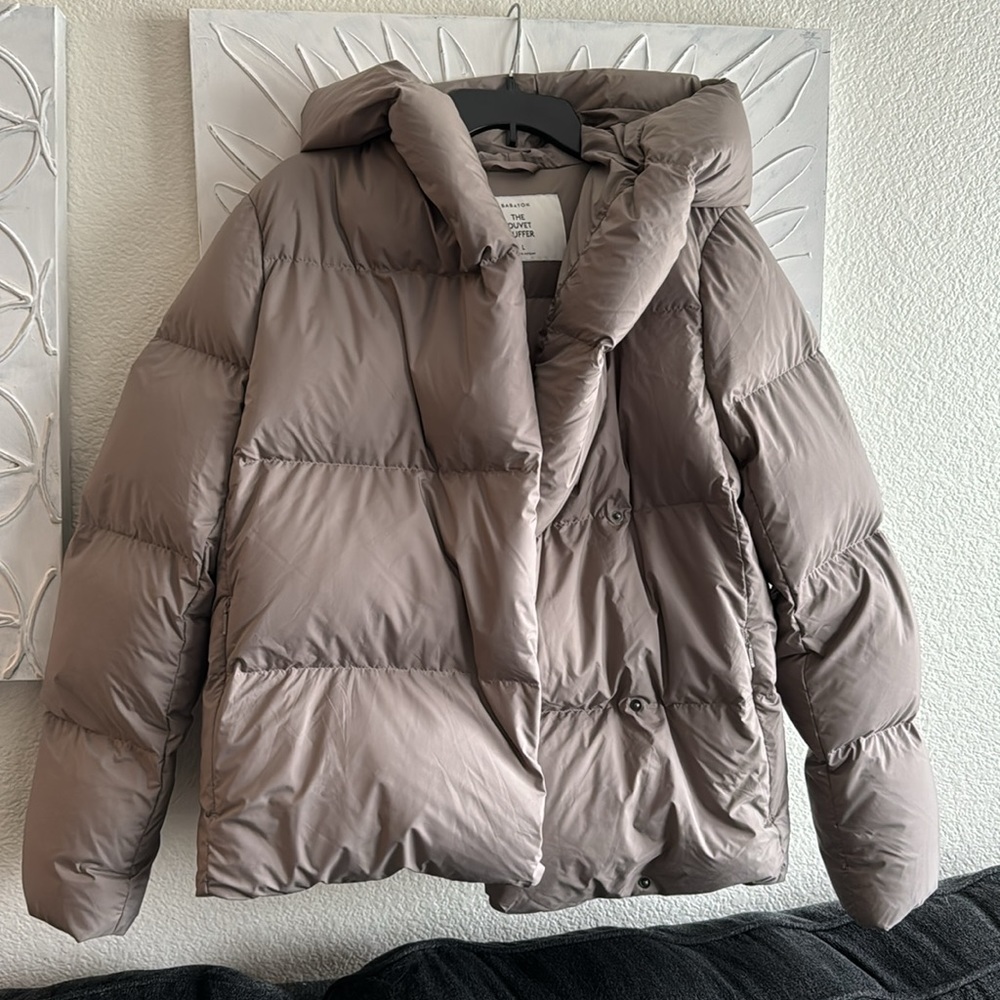 Babaton Taupe Puffer Jacket